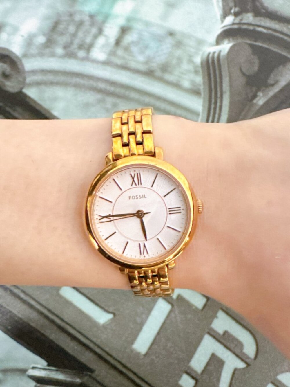 Fossil ES3799 Jacqueline Mini Rose-Tone Stainless Steel Watch